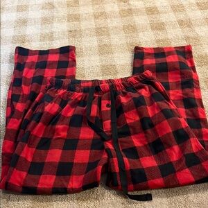 Plaid Red and Black Women's Pants